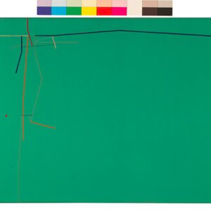 Estructura sobre verde, 1952. Óleo sobre tela, 50 × 100 cm. Colección Museo de Arte Moderno de Buenos Aires. Foto: Viviana Gil