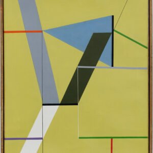 Estructura sobre fondo amarillo, 1950. Óleo sobre tela, 54,5 × 45 cm. Colección particular