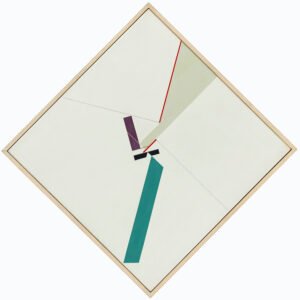Reabsorción del rombo, 1953. Óleo sobre tela, 98 × 98 cm. Colección particular