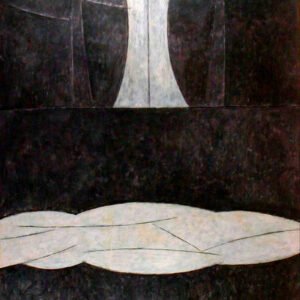 Efigie observada, 1989. Acrílico sobre tela, 150 × 130,5 cm. Colección particular