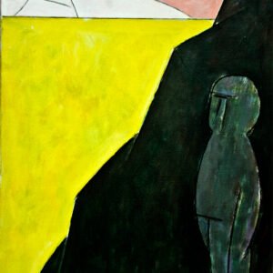 Efigie y paisaje, 1992. Acrílico sobre tela, 65 × 50 cm. Colección particula