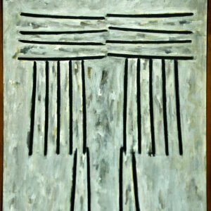 Efigie blanca, 1982. Acrílico sobre tela, 50 × 40 cm. Colección particular