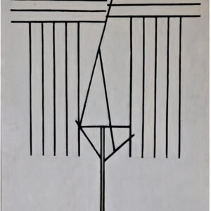 Efigie esquemática o Efigie en blanco, 1983. Acrílico sobre tela, 100 × 80 cm. Colección particular