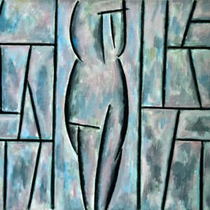 Cíclope, 1992. Acrílico sobre tela, 50 × 65 cm. Colección particular
