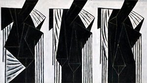 Friso III, 1986. Acrílico sobre tela, 45 × 180 cm. Colección particular