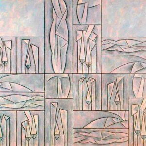 Iconostasis, 1999. Acrílico sobre tela, 130,5 × 150,5 cm. Colección particular