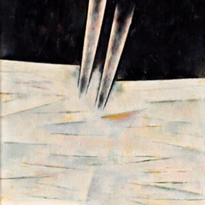Sin título (Simulacro), 1976. Acrílico sobre tela, 34 × 44 cm. Colección particular