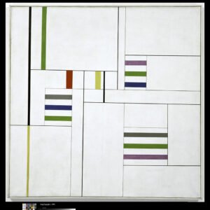 Ritmos cromáticos III, 1949. Óleo sobre tela, 100 × 100 cm. Colección Museum of Modern Art, Nueva York
