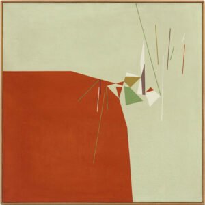 Formas y líneas en el plano, 1953. Óleo sobre tela, 103 × 103 cm. Colección particular