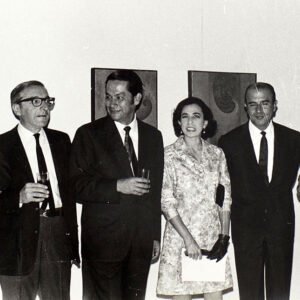 Inauguración de la exposición retrospectiva de Hlito en el Palacio de Bellas Artes, México D. F., 1969
