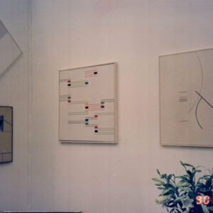 Vista de las obras de Alfredo Hlito en el stand de la galería Von Bartha en la Basel Art Fair de 1990